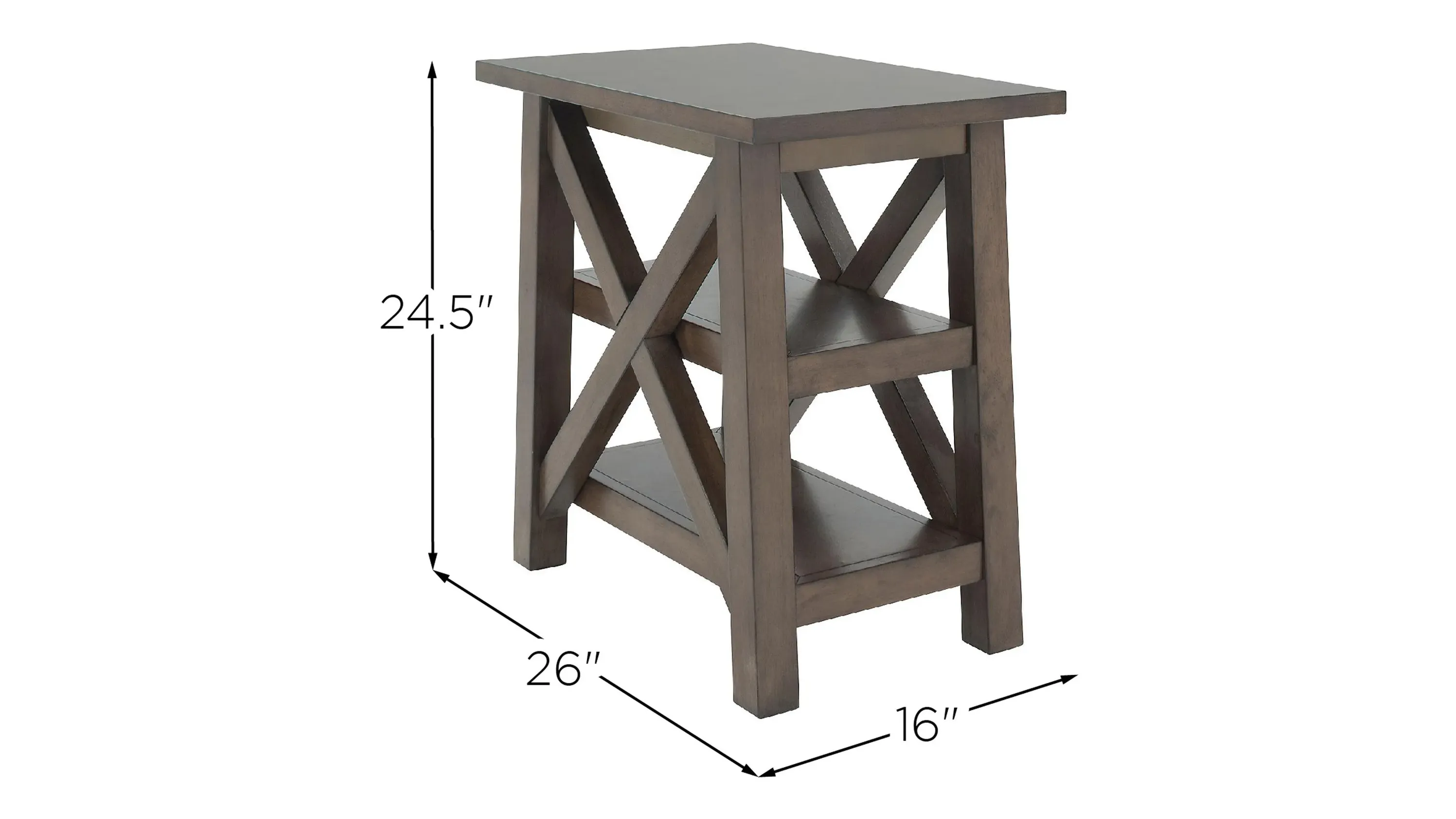 Dora Rectangular Chairside Table