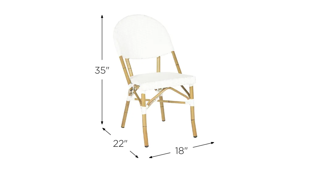 Topher Outdoor Side Chair - Set of 2 Dimensions