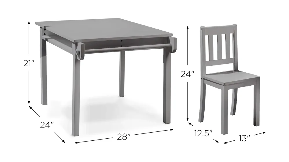 Imagination Table & Chair Set Dimensions