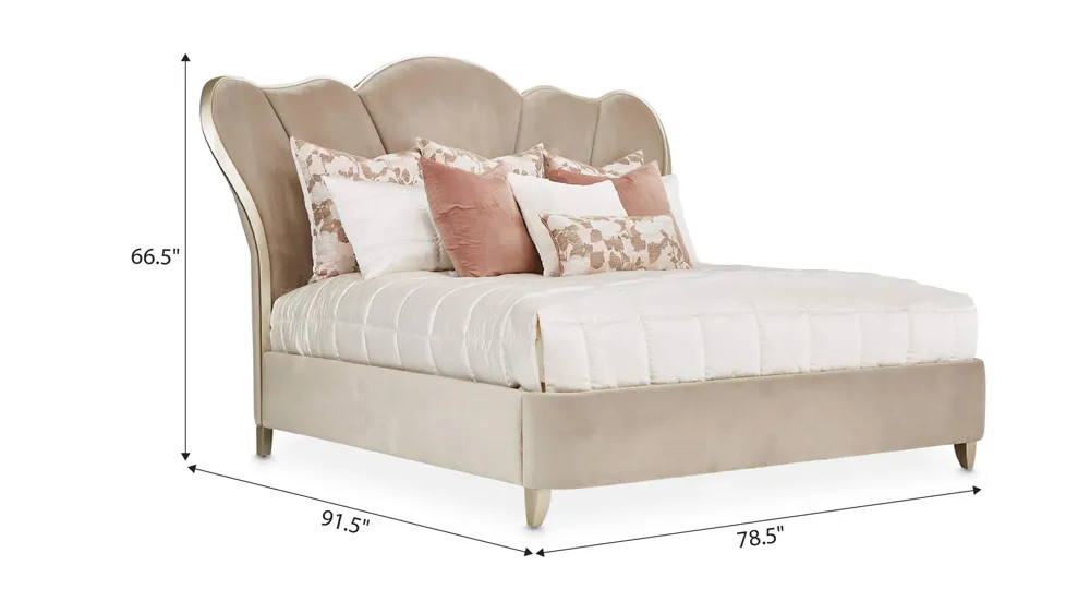 Villa Cherie Upholstered Bed Dimensions
