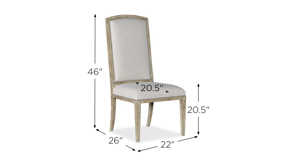 Castella Upholstered Side Chair - Set of 2 Dimensions