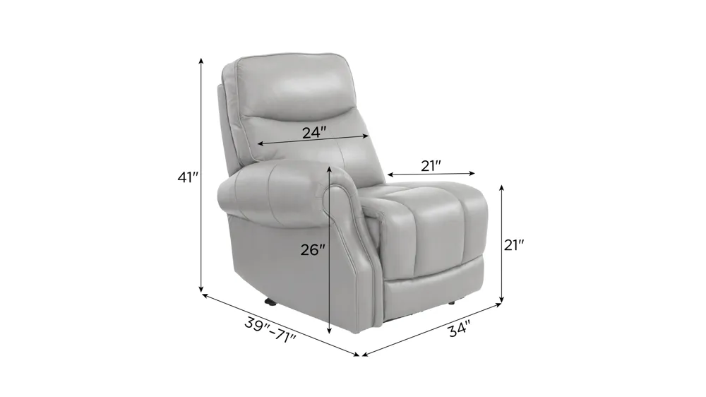 Brooks Zero Gravity Left Arm Facing Triple Power Recliner Dimensions