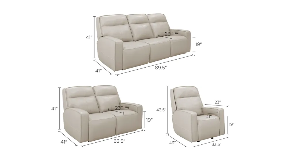 Beckett Living Room Set Dimensions