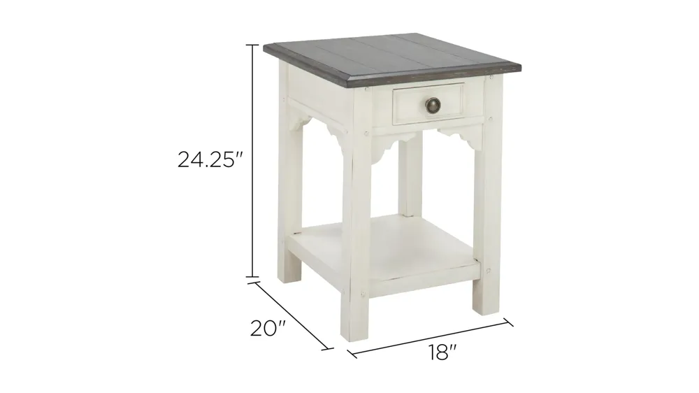 Malia Square End Table Dimensions