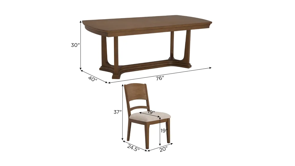 Quinlan 7-pc. Dining Set Dimensions