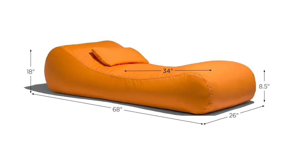 Lunsford Outdoor Bean Bag Sun Lounger with Cover Dimensions