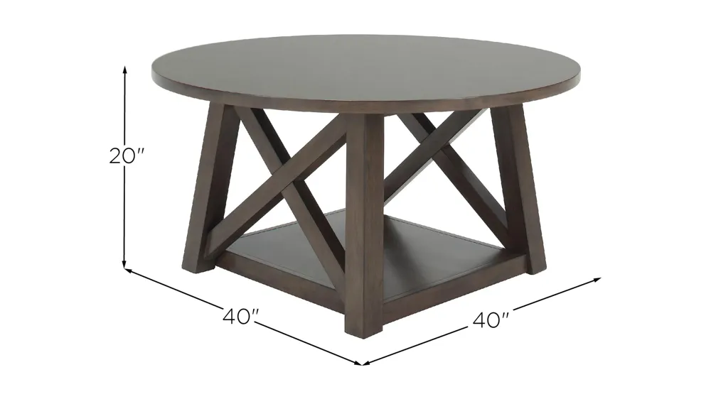 Dora Round Cocktail Table Dimensions