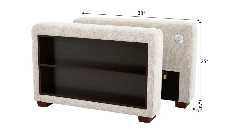 Juniper Set of Bookshelf Arms w/ USB Dimensions
