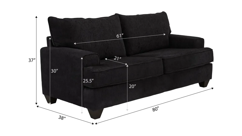 Solara Loveseat Dimensions