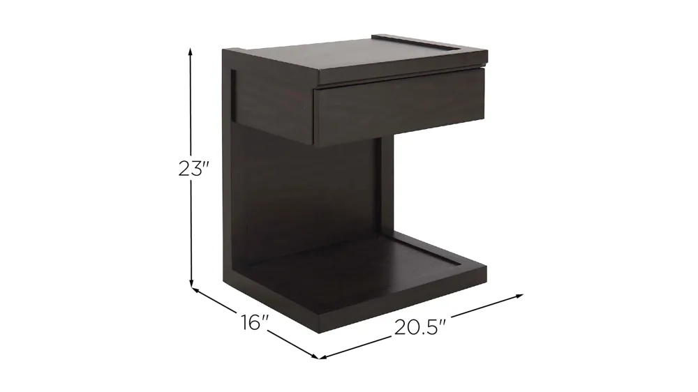 Aversa 1-Drawer Nightstand Dimensions