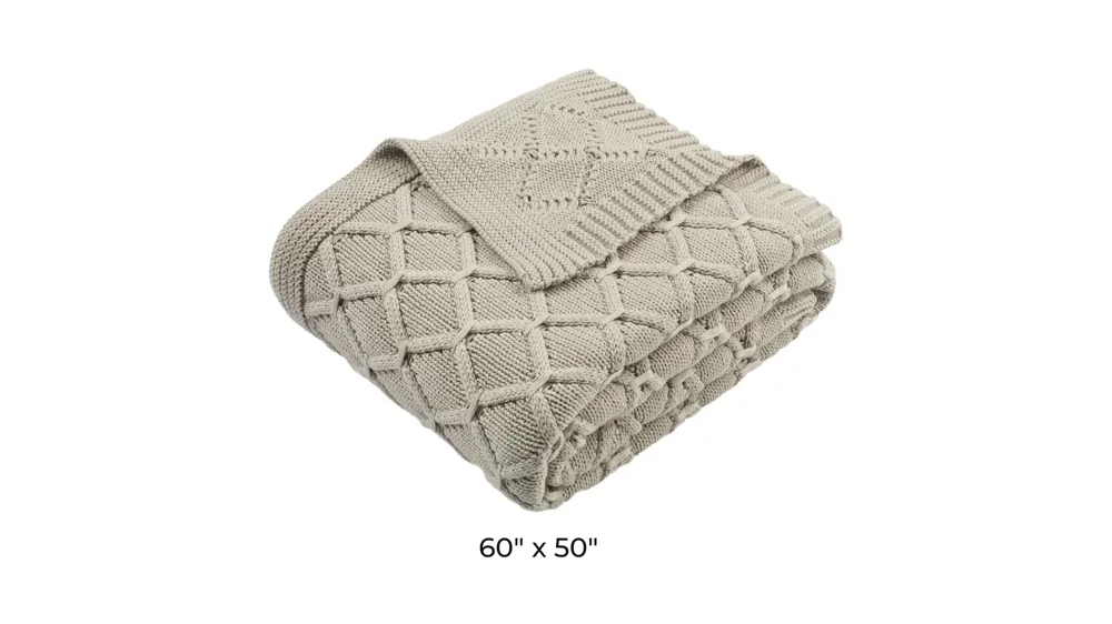 Petal Knit Throw Dimensions
