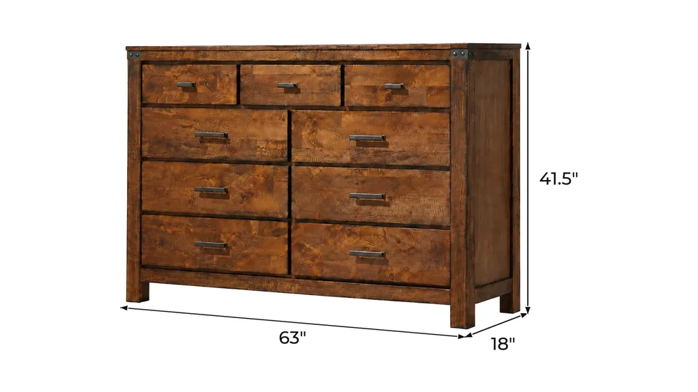 Curtis Bedroom Dresser Dimensions