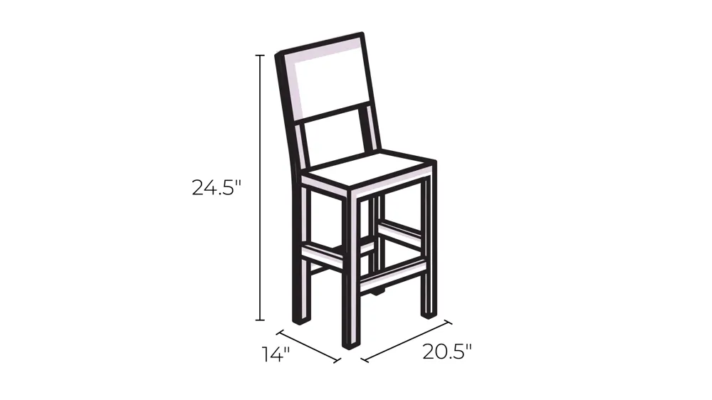 Elmo Counter Stool Dimensions
