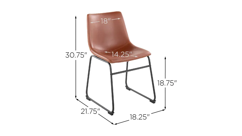 Duke Side Chairs - Set of 2 Dimensions