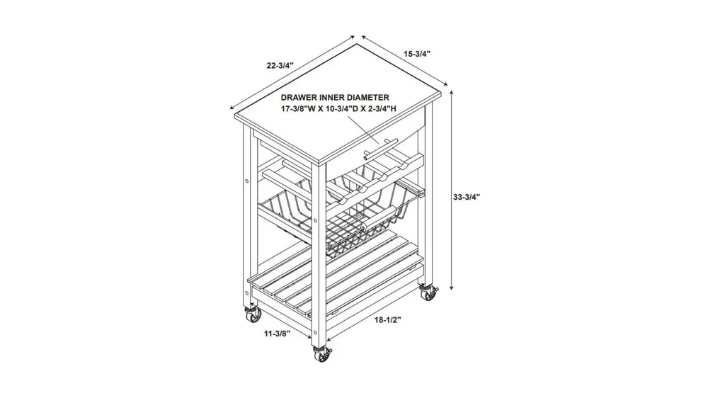 Ripley Kitchen Island Dimensions