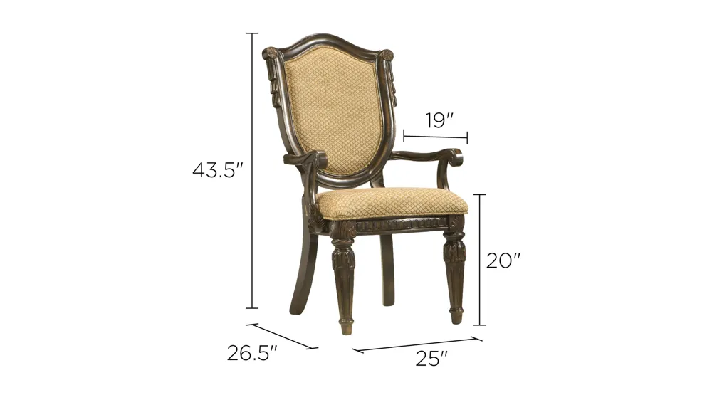 Bradford Heights Upholstered Armchair Dimensions
