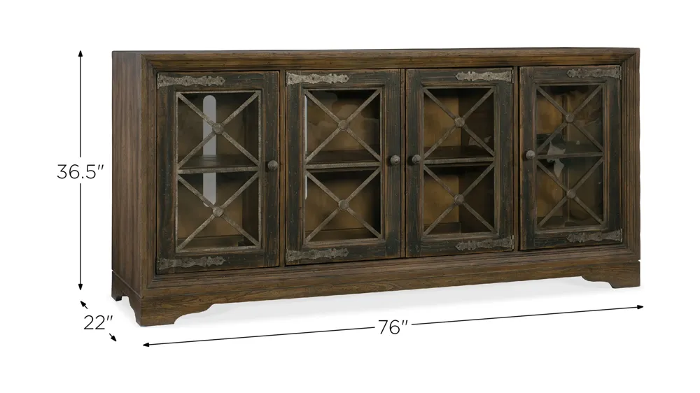 Pipe Creek Bunching Media Console Dimensions