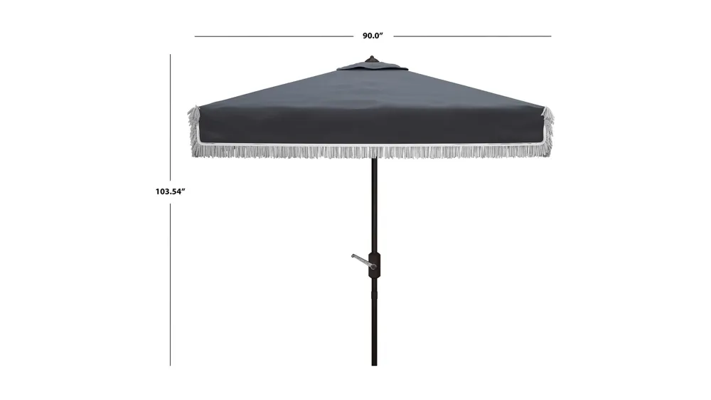 Murphy Fringe Outdoor Square Crank Umbrella Dimensions