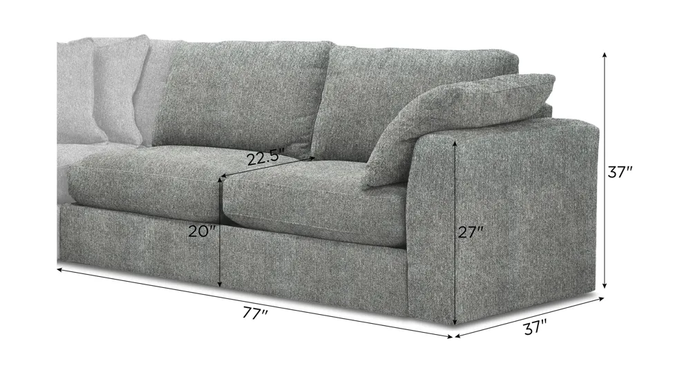 Nappily Right Arm Facing Loveseat Dimensions