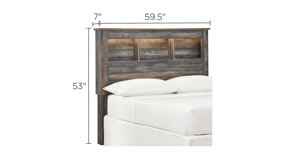 Luna Bookcase Headboard Dimensions