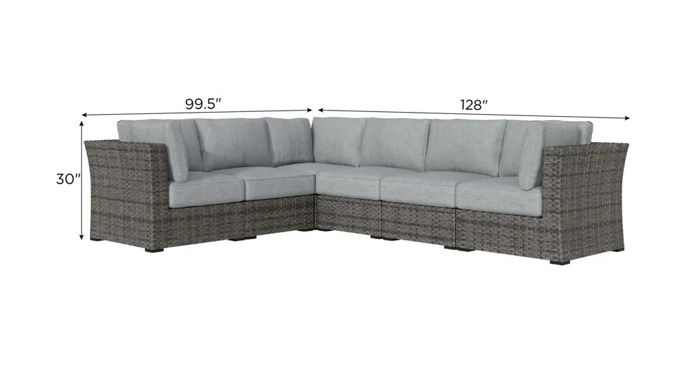 Palm Isle 6-pc. Outdoor Modular Dimensions
