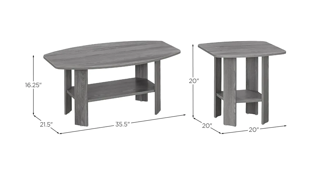 Monarch Specialties 3-pc. Table Set Dimensions