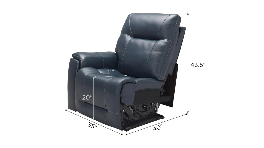 Barnett Left Arm Facing Triple Power Recliner Dimensions