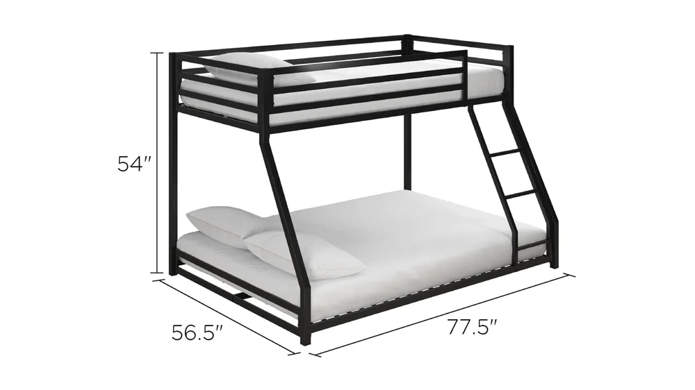 Miles Twin over Full Bunk Bed Dimensions