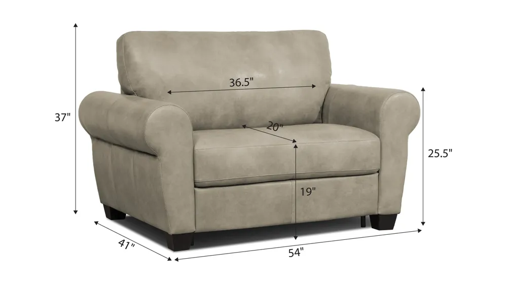 Calabria Leather Twin Sleeper Dimensions