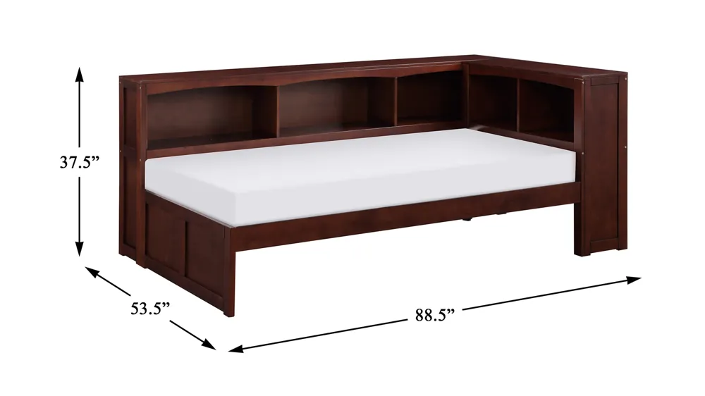 Belisar Bookcase Corner Bed Dimensions