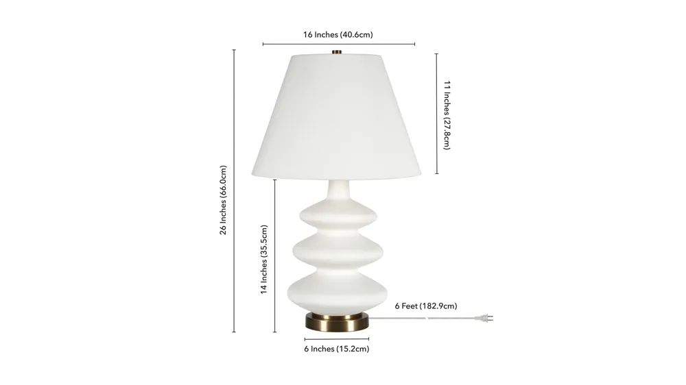 Favero Triple Gourd Table Lamp Dimensions