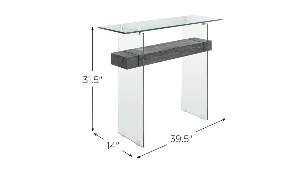 Alex Rectangular Console Table Dimensions
