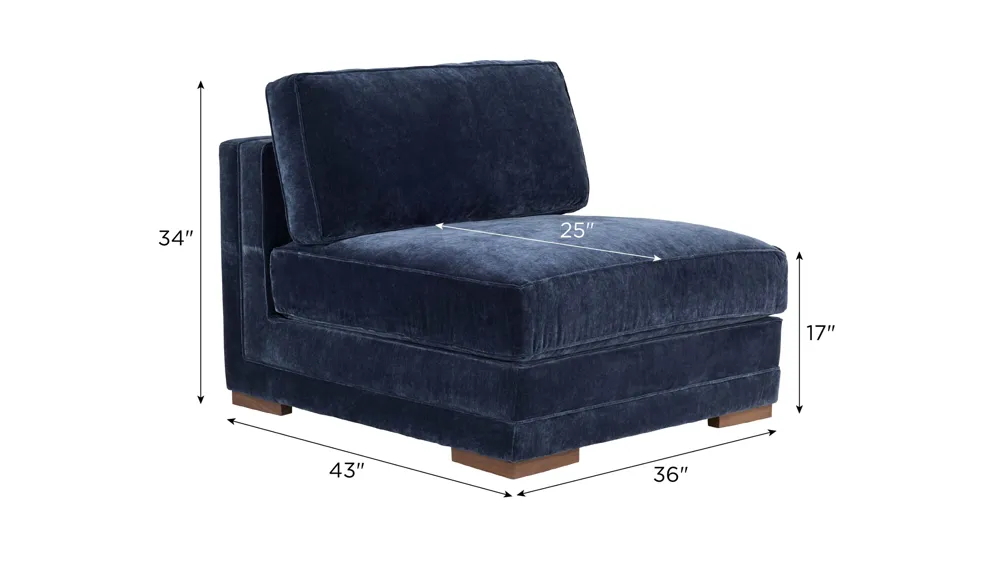 Remmi Armless Chair Dimensions