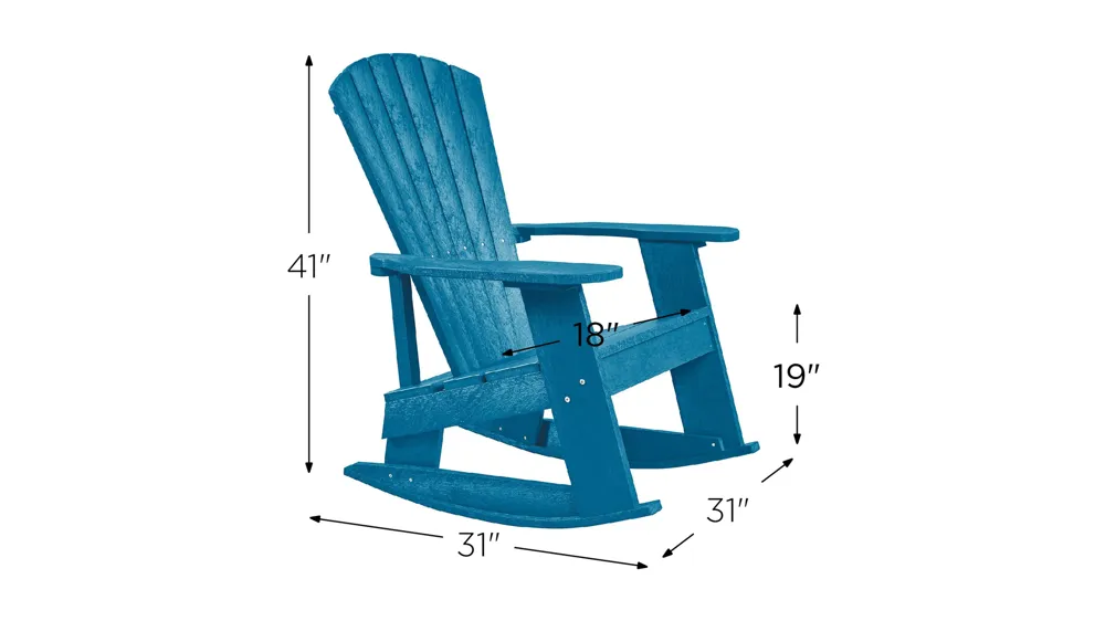 Capterra Casual Recycled Outdoor Adirondack Rocker Dimensions
