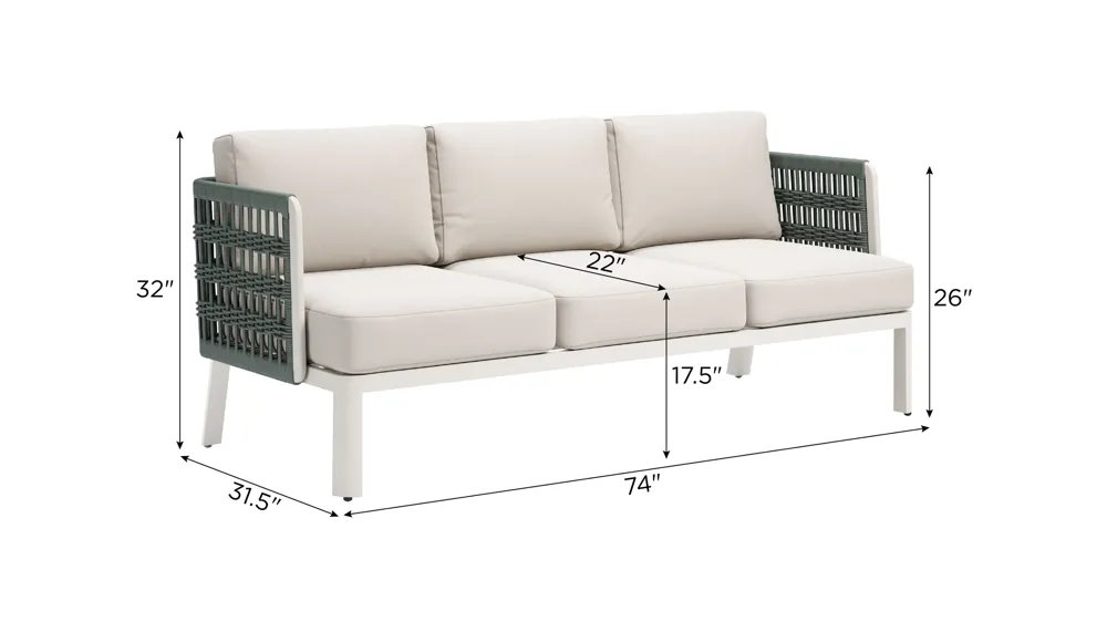 Bridgehampton Outdoor Sofa Dimensions