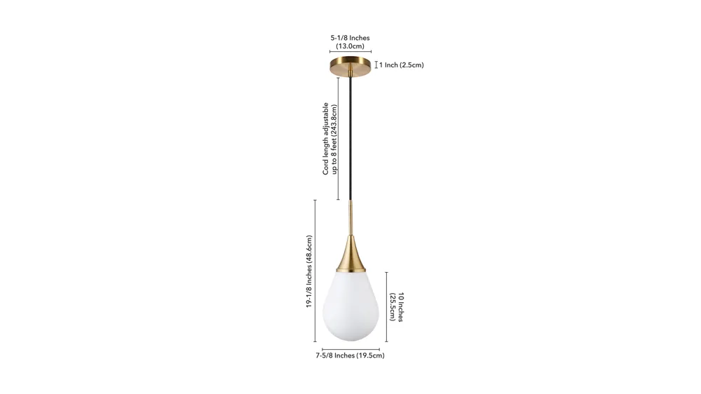 Deepa Pendant Dimensions