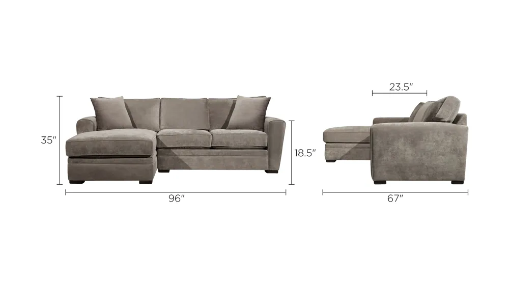 Artemis II 2-pc. Sectional Dimensions