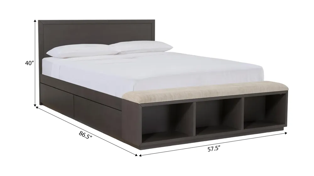Paramore Bed w/ 2-Side Storage Dimensions