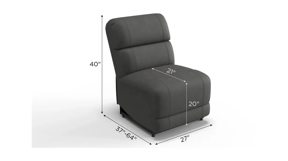 Kerridon  Armless Recliner Dimensions