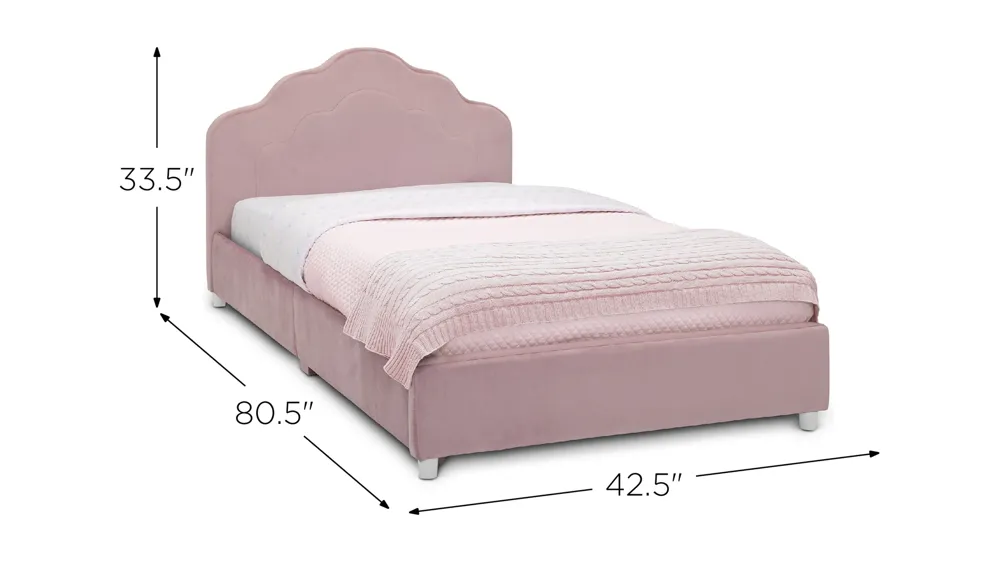 Upholstered Bed by Delta Children Dimensions