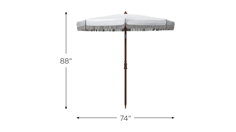 Arcata 6.5 Ft Fringe Umbrella Dimensions