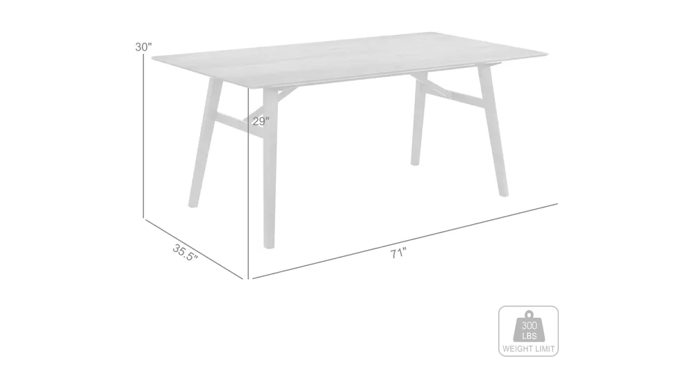 Channell Dining Table Dimensions