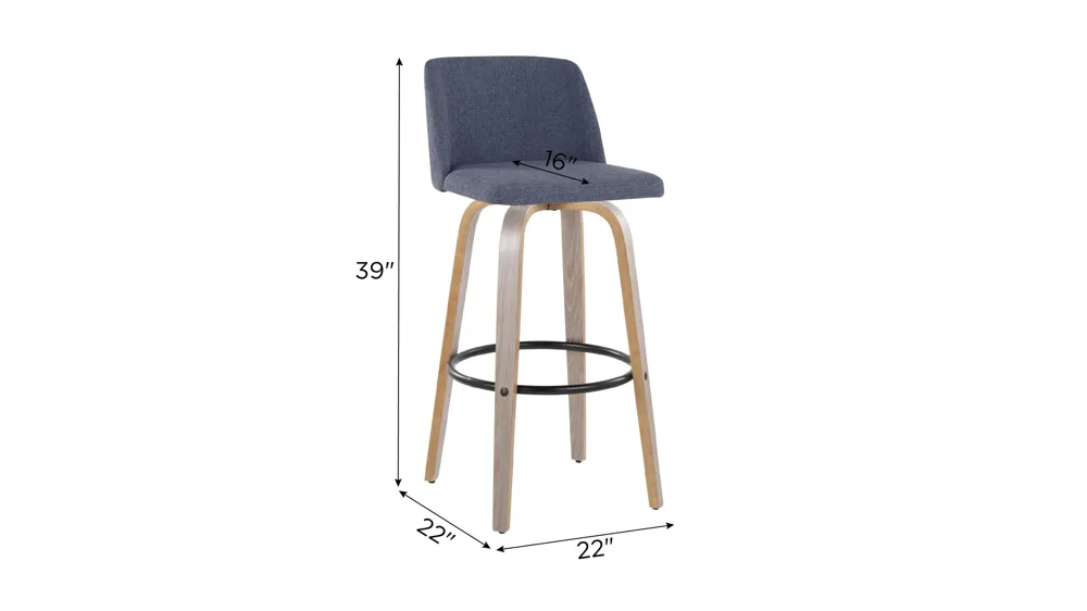 Toriano Barstool - Set of 2 Dimensions