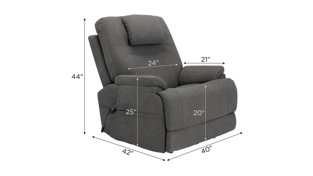 Zecliner Triple Power Lift Recliner Dimensions