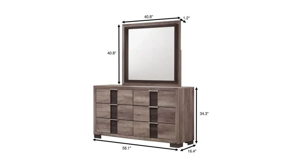 Rangley Dresser Mirror Dimensions