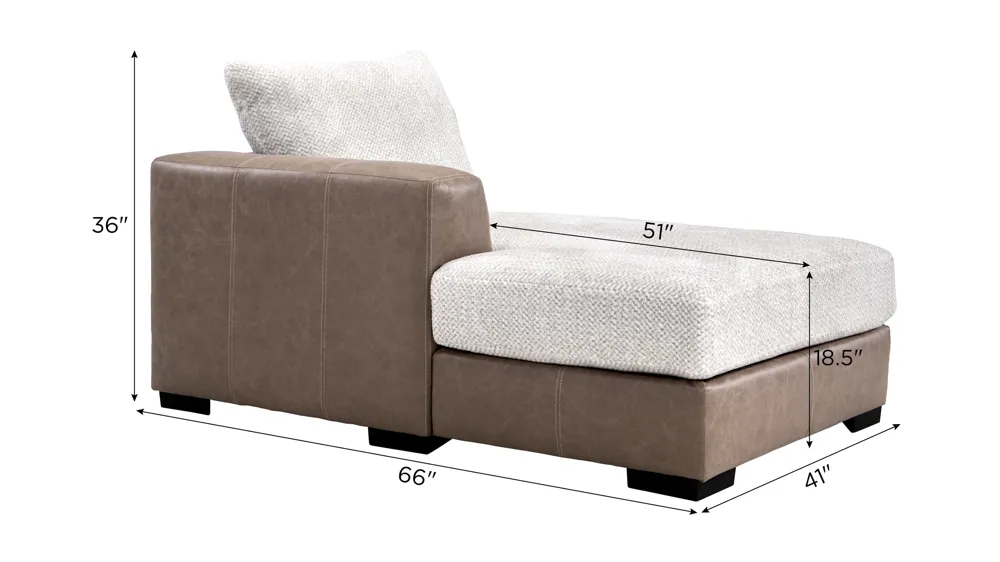 Mosley Left Arm Facing Chaise Dimensions