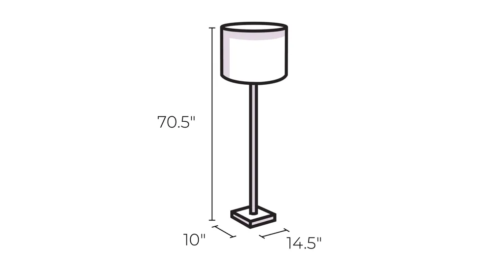 Dixon Combo Torchiere Lamp Dimensions