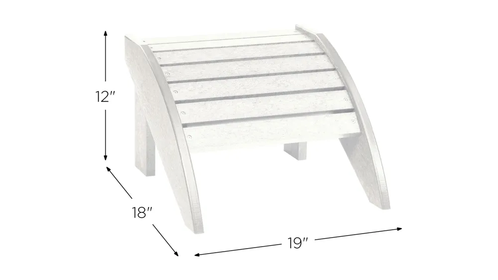 Generation Recycled Outdoor Adirondack Footstool Dimensions