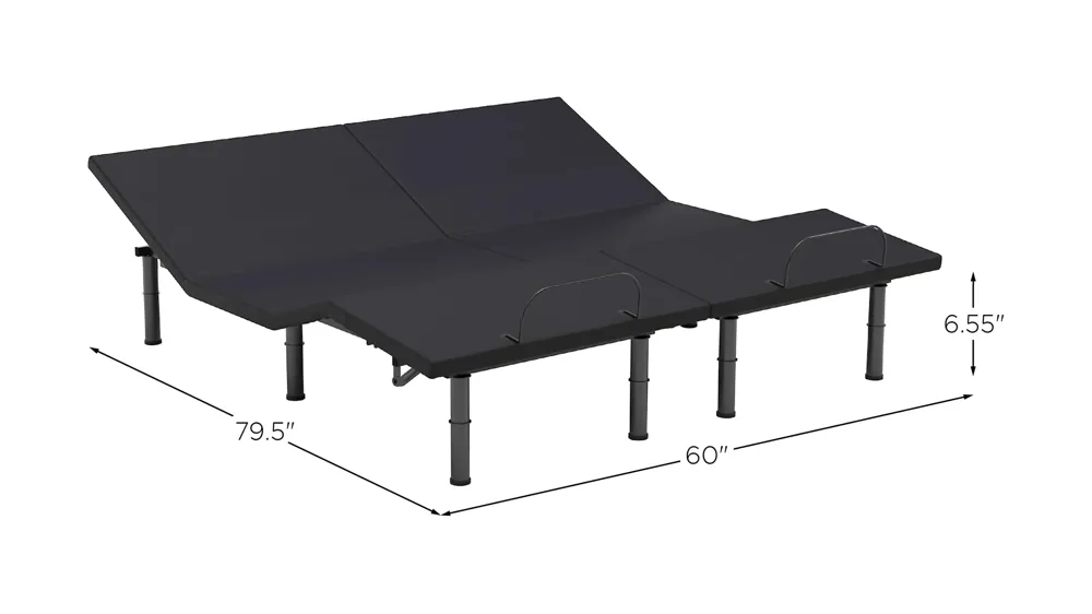 Reverie 3EMT Split Queen Foldable Adjustable Base Set | Raymour