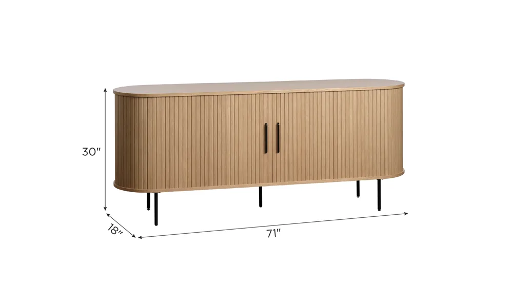 Hattie 71 in Sideboard w/Sliding Doors Dimensions